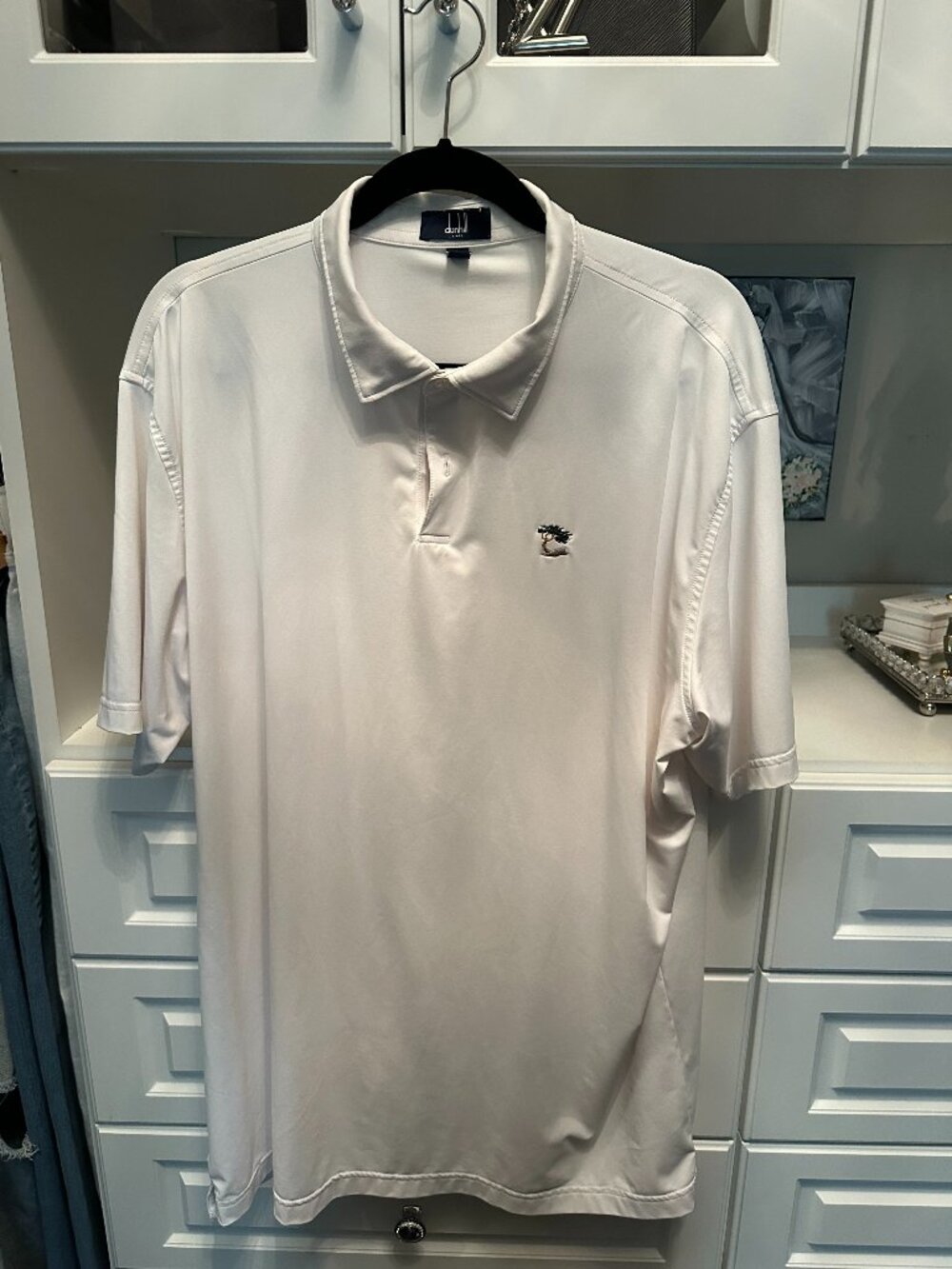 Dunhill White Men's Golf Shirt